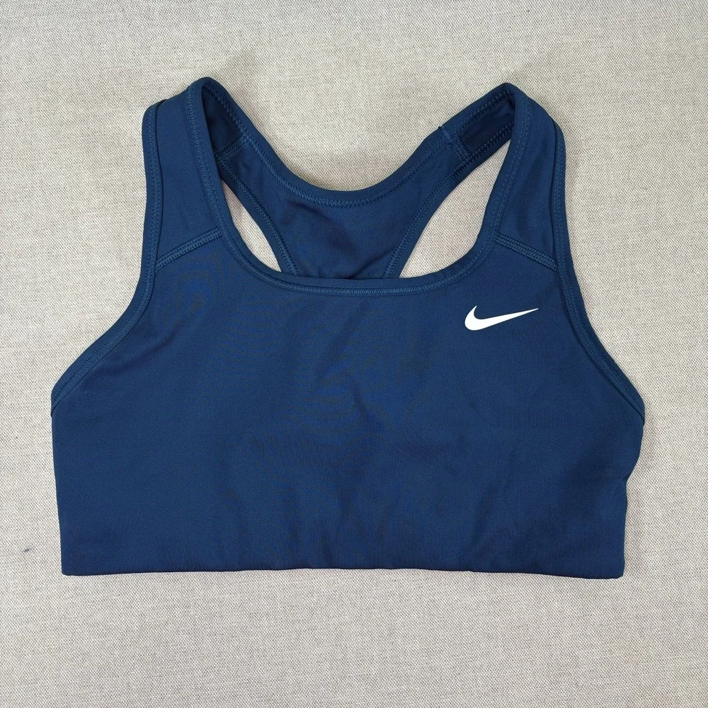 Nike Dri Fit Swoosh Sports Bra Womens Size XS Non-Padded Coral And Blue Lot of 2